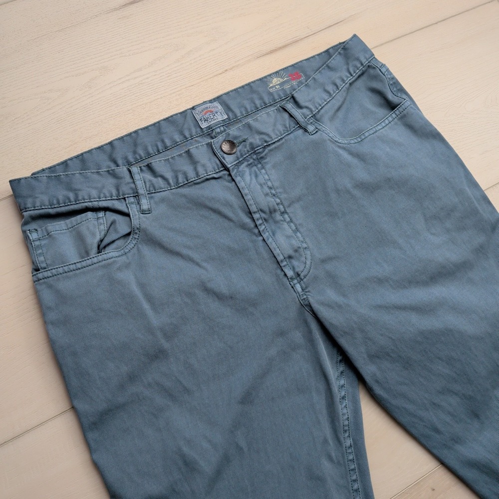 Faherty Comfort Twill Jeans Mens 35x29 Blue Soft Stretch Casual Pants